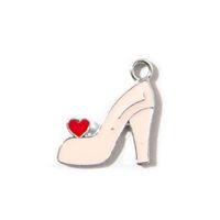 10 PCS/Package Alloy Heart Shape High Heel Pendant Simple Style sku image 8