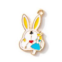 10 PCS/Package Alloy Rabbit Cartoon Character Pendant Cute sku image 1