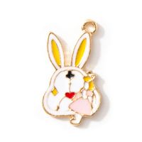 10 PCS/Package Alloy Rabbit Cartoon Character Pendant Cute sku image 2