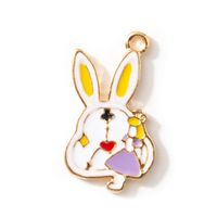 10 PCS/Package Alloy Rabbit Cartoon Character Pendant Cute sku image 3