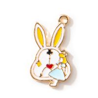 10 PCS/Package Alloy Rabbit Cartoon Character Pendant Cute sku image 4