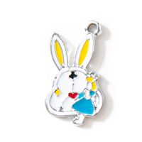 10 PCS/Package Alloy Rabbit Cartoon Character Pendant Cute sku image 5