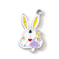 10 PCS/Package Alloy Rabbit Cartoon Character Pendant Cute sku image 7