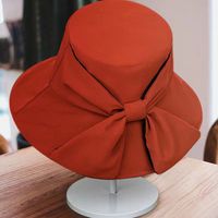 Women's Elegant Cute Bow Knot Flat Eaves Bucket Hat sku image 3