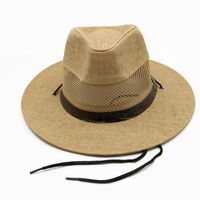 Men's Streetwear Color Block Flat Eaves Straw Hat main image 2