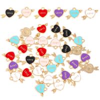 10 PCS/Package Alloy Letter Heart Shape Arrow Pendant main image 1