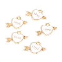 10 Pièces/Paquet Alliage Lettre Forme De Cœur Flèche Pendentif sku image 1