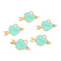 10 PCS/Package Alloy Letter Heart Shape Arrow Pendant sku image 4