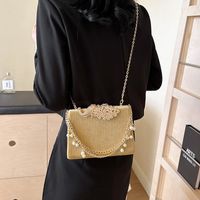 Women's Medium Pu Leather Solid Color Classic Style Lock Clasp Crossbody Bag main image 6