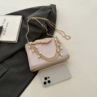 Women's Medium Pu Leather Solid Color Classic Style Lock Clasp Crossbody Bag main image 5