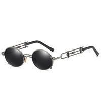 Retro Punk Geometric Ac Round Frame Full Frame Women's Sunglasses sku image 2