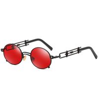 Retro Punk Geometric Ac Round Frame Full Frame Women's Sunglasses sku image 10