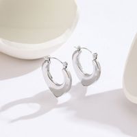 1 Pair IG Style Simple Style Heart Shape Plating Titanium Steel Titanium Steel 18K Gold Plated Earrings sku image 1