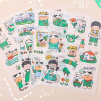 1 Set Cartoon Character Learning School PVC Cartoon Style Cute Washi Tape main image 4