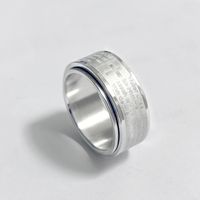 Stainless Steel Simple Style Cross Letter Polishing Rings main image 5