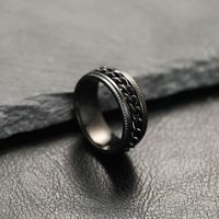 Casual Geometric Titanium Steel Plating Unisex Rings main image 4