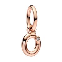 1 Piece Copper Zircon Letter Pendant sku image 15