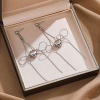 1 Pair Simple Style Heart Shape Plating Titanium Steel Drop Earrings main image 3
