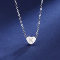 Stainless Steel Titanium Steel Simple Style Letter Heart Shape Plating Pendant Necklace main image 1