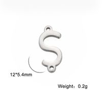 1 Piece Stainless Steel Letter Beads main image 3