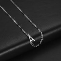 Stainless Steel Titanium Steel Simple Style Letter Plating Necklace main image 4