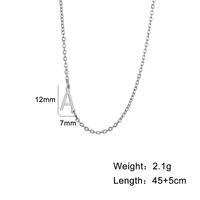 Stainless Steel Titanium Steel Simple Style Letter Plating Necklace main image 2