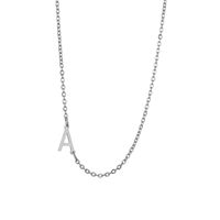 Stainless Steel Titanium Steel Simple Style Letter Plating Necklace main image 3