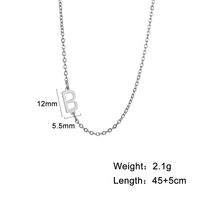 Stainless Steel Titanium Steel Simple Style Letter Plating Necklace sku image 2