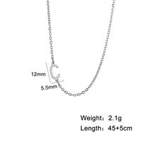 Stainless Steel Titanium Steel Simple Style Letter Plating Necklace sku image 3