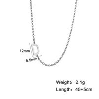 Stainless Steel Titanium Steel Simple Style Letter Plating Necklace sku image 4