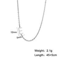 Stainless Steel Titanium Steel Simple Style Letter Plating Necklace sku image 5
