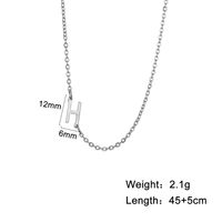 Stainless Steel Titanium Steel Simple Style Letter Plating Necklace sku image 8