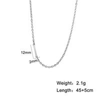 Stainless Steel Titanium Steel Simple Style Letter Plating Necklace sku image 9
