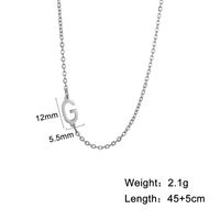 Stainless Steel Titanium Steel Simple Style Letter Plating Necklace sku image 7
