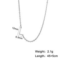 Stainless Steel Titanium Steel Simple Style Letter Plating Necklace sku image 12