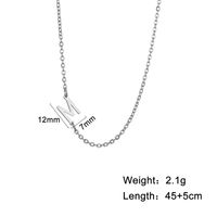 Stainless Steel Titanium Steel Simple Style Letter Plating Necklace sku image 13