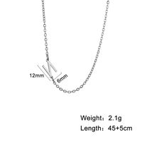 Stainless Steel Titanium Steel Simple Style Letter Plating Necklace sku image 14