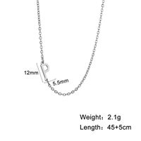 Stainless Steel Titanium Steel Simple Style Letter Plating Necklace sku image 16