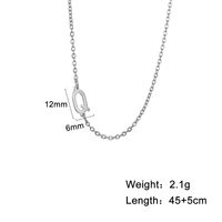 Stainless Steel Titanium Steel Simple Style Letter Plating Necklace sku image 17
