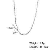 Stainless Steel Titanium Steel Simple Style Letter Plating Necklace sku image 21