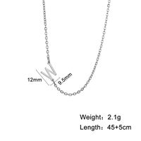 Stainless Steel Titanium Steel Simple Style Letter Plating Necklace sku image 23