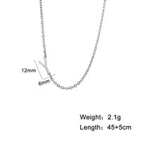 Stainless Steel Titanium Steel Simple Style Letter Plating Necklace sku image 25