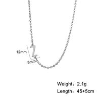 Stainless Steel Titanium Steel Simple Style Letter Plating Necklace sku image 26