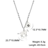 Stainless Steel Titanium Steel Casual Heart Shape Horse Plating Pendant Necklace sku image 16