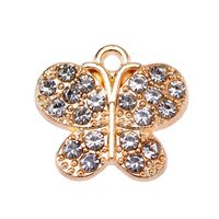 20 Unidades/Paquete Aleación Diamantes De Imitación Forma De Corazón Corona Mariposa Colgante sku image 2