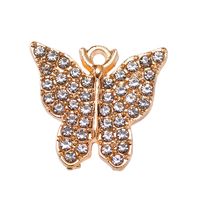 20 PCS/Package Alloy Rhinestones Heart Shape Crown Butterfly Pendant main image 4