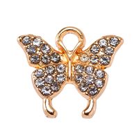 20 PCS/Package Alloy Rhinestones Heart Shape Crown Butterfly Pendant sku image 1