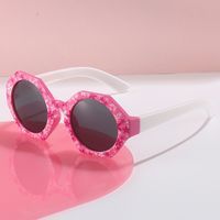 Mignon Sucré Petites Fleurs Pc Cadre Rond Plein Cadre Enfants Lunettes De Soleil main image 2