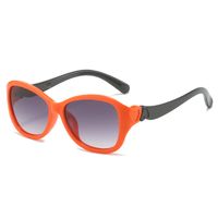 Cute Simple Style Color Block Pc Oval Frame Full Frame Kids Sunglasses main image 2