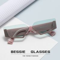 Hip-Hop Streetwear Geometric Pc Cat Eye Half Frame Women's Sunglasses main image 3